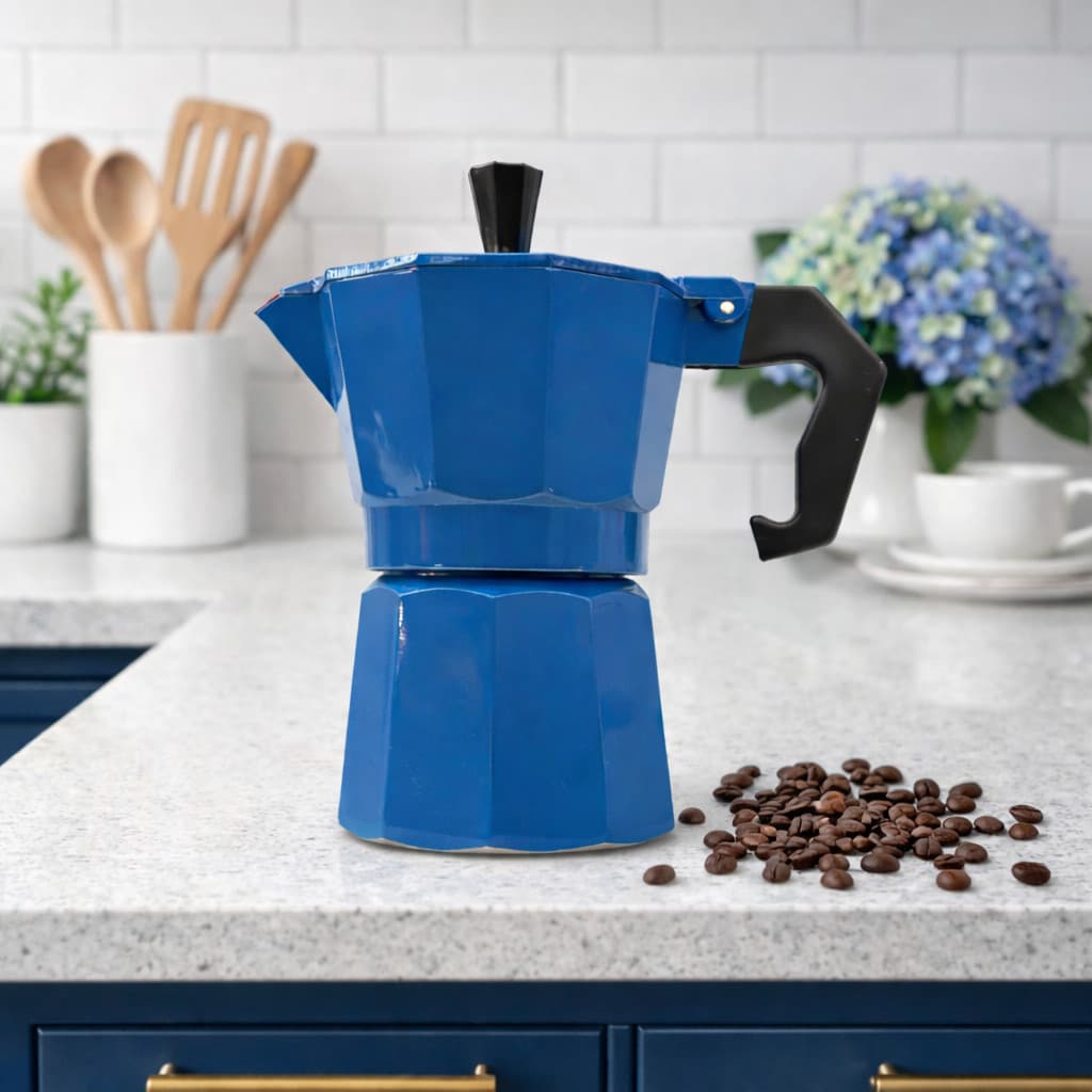 Cafeteira Italiana Alumínio 3 Xícara Moka Café Expresso Fogão Cozinha