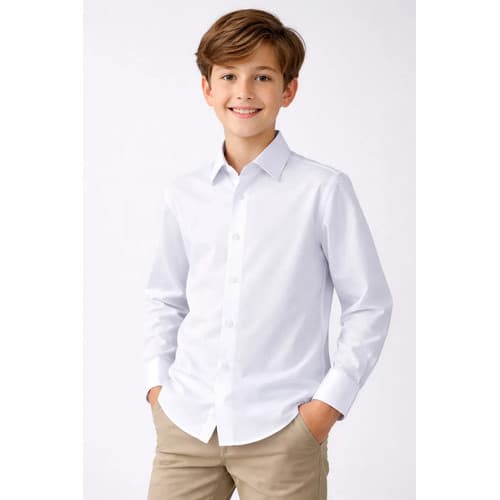 Camisa Social Slim Micro Fibra Elastano Masculina Infantil