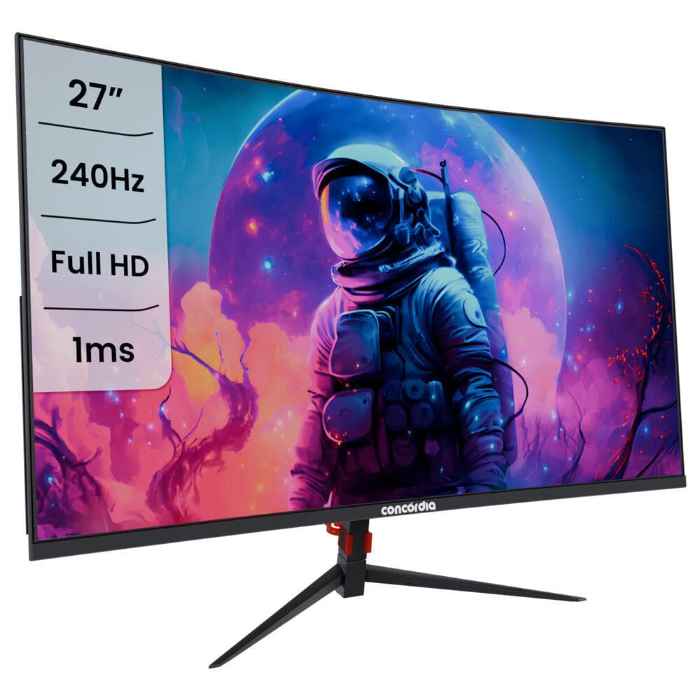 Monitor Concórdia Gamer Curvo 27'' CZ270F 240hz Led Full HD 1ms 2HDMI 2DP Freesync Premium sRGB 99%