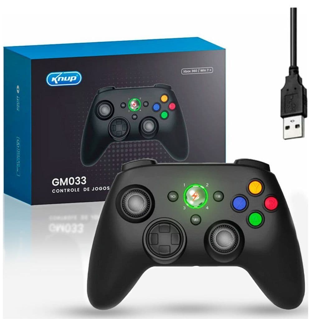 Controle Joystick Xbox 360 Com Fio Vibração Dupla Botões Macros Joystick Jogo Para Video Game e PC