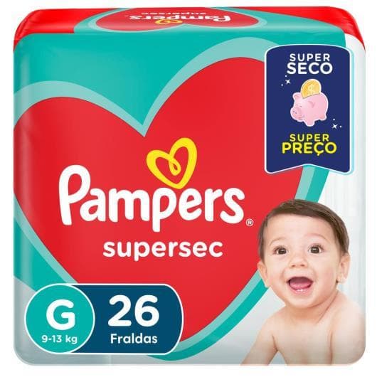 Fralda Pampers Supersec G 26 unidades