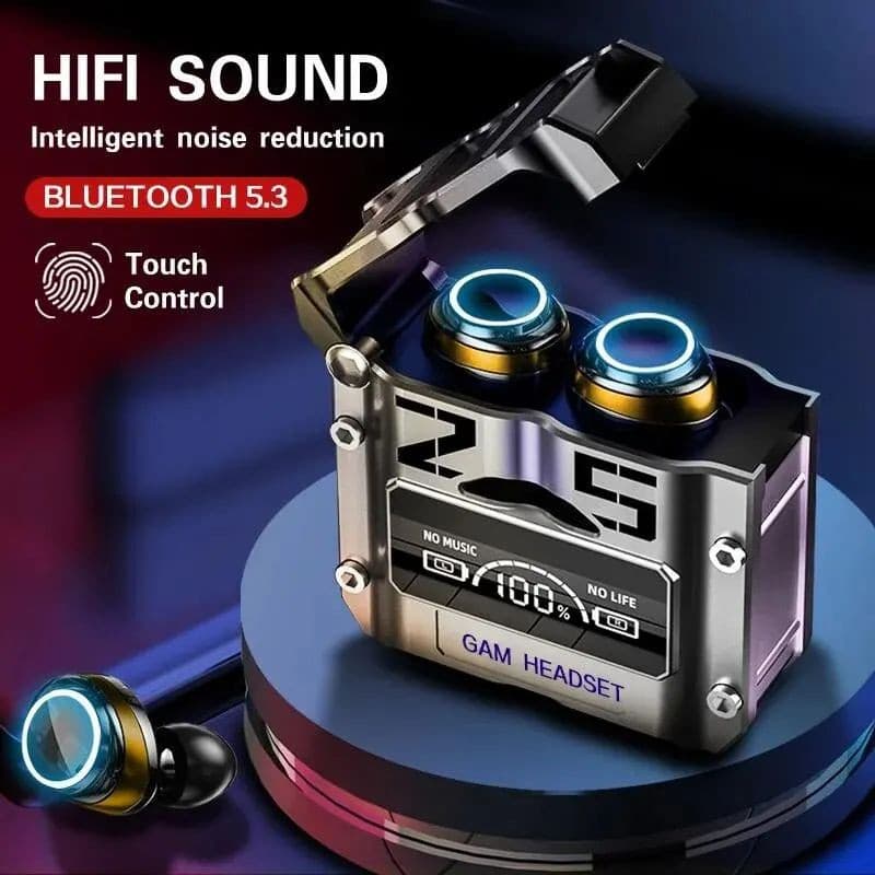Fones De Ouvido Esportivos TWS M25 Sem Fio Bluetooth 5.3 Earbuds Com LED Microphone Estéreo