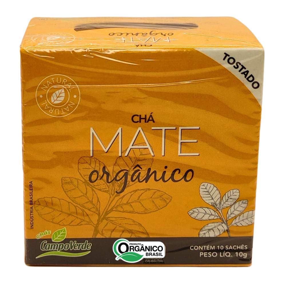 Chá Mate Tostado em sachê Orgânico Campo Verde 10 sachês