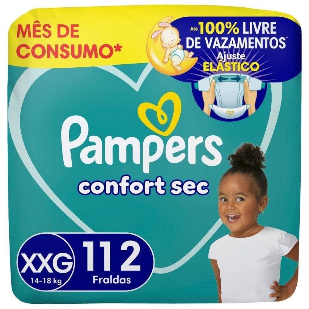 Fralda Pampers Confsec Jumbo Xxg 112 Unidades