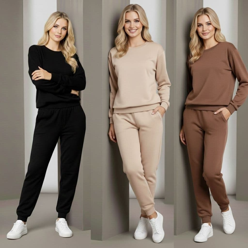Conjunto Moletinho Feminino 2 peças Blusa e Calça Fina Leve Macio Confortável Moletom Leve