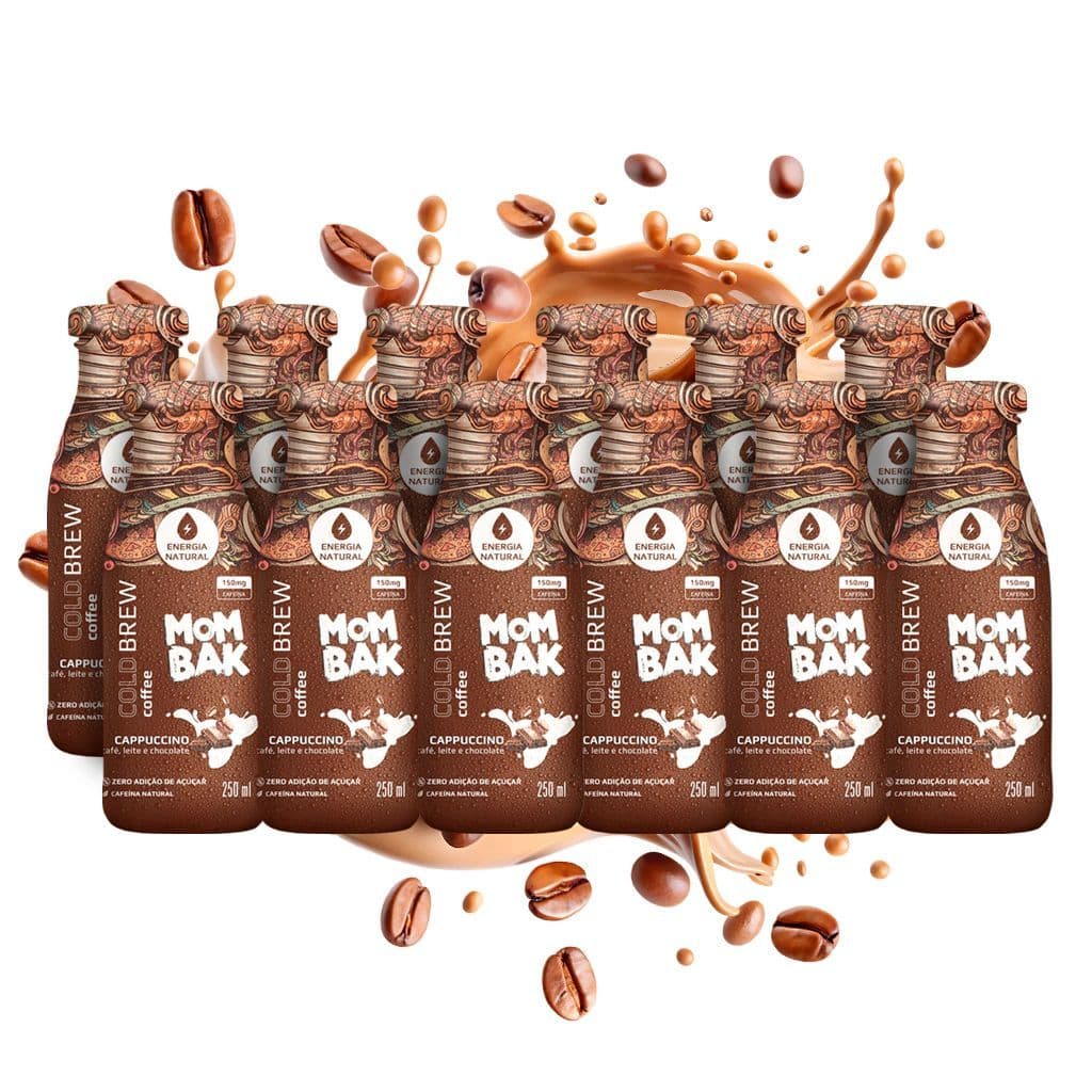 Bebida Energética Cold Brew Mombak Cappuccino 250ml - 12unid 