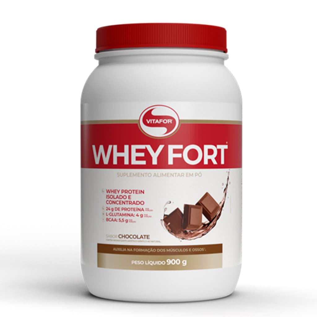 Whey Fort 3W - Whey Protein Chocolate 900g - Vitafor