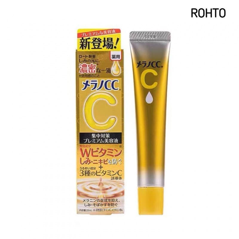 Rohto Melano CC Vitamina C Essência Iluminadora Iluminando Hidratante E Reparadora Premium 20ml Clarear Acne Cicatriz So