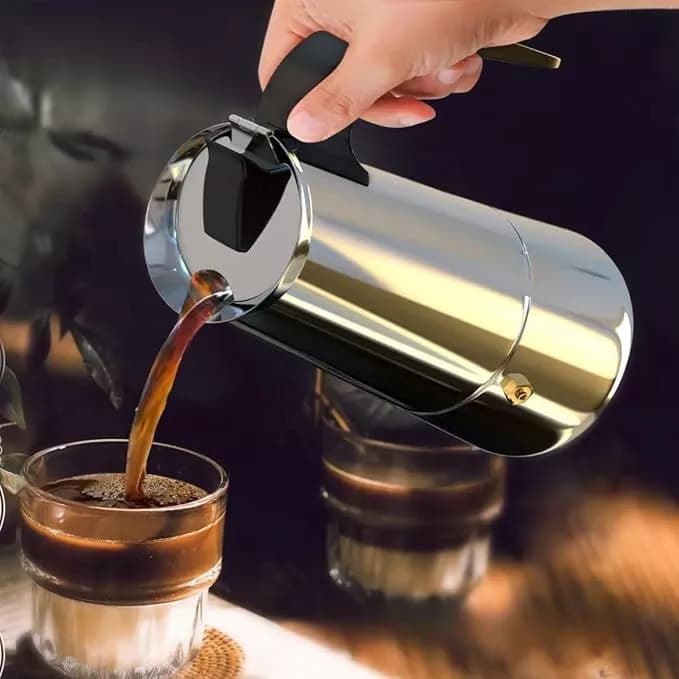 Cafeteira Italiana Alumínio 6 Xícaras Bule Expresso Manual Café Gourmet Cozinha Estilo Italiano