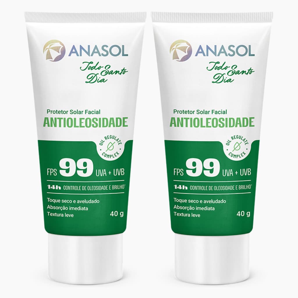 Kit Protetor Solar Facial Todo Santo Dia Antioleosidade FPS 99 - 2UN