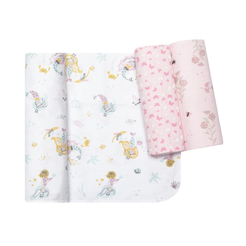 Kit 3 Und Enxoval Infantil Bebe Cueiro Algodao Flanelado Pele Sensivel Crianca Feminino 80x60cm