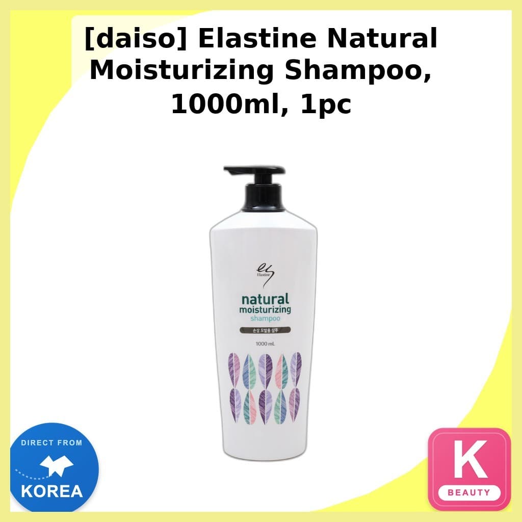 [daiso] Shampoo Hidratante Natural Elastina , 1000ml , 1 Unidade/Coreano/Restauração De Umidade Da E-LUDA