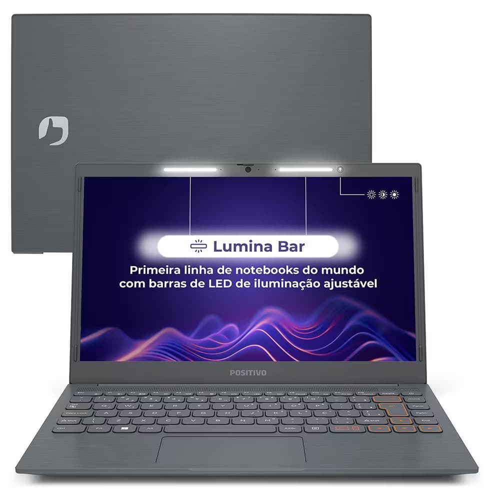 Notebook Positivo Vision C14 Lumina Celeron 4GB 128GB 14P HD Windows 11 Microsoft 365 Personal