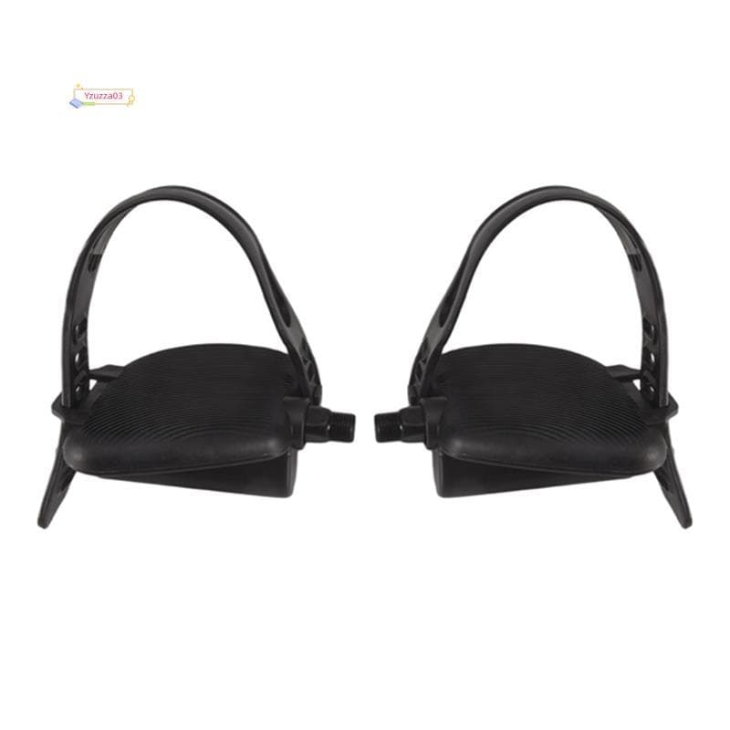 [Hot]1 Par De Pedais De Bicicleta Ergométrica Com Alças Ajustáveis , Acessórios De Equipamentos De Fitness , Peças