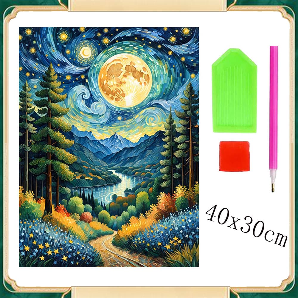 conjunto de pintura com diamantes diy de 40 x 30 cm pintura com diamantes 5d