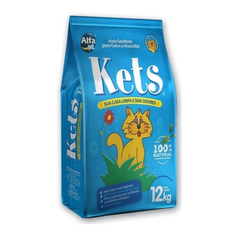 Alfa Pet Areia Sanitária Kets Azul Para Gatos
