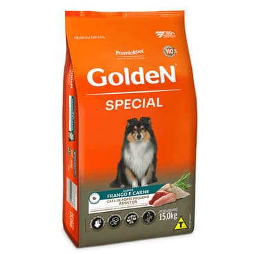 Ração Golden Special Cães Adultos Porte Pequeno Sabor Frango e Carne 15 kg