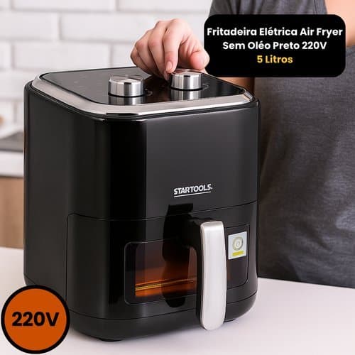 Fritadeira Sem Oleos Airfryer Cozinha Saudavel Rapida 5 Litros 220v