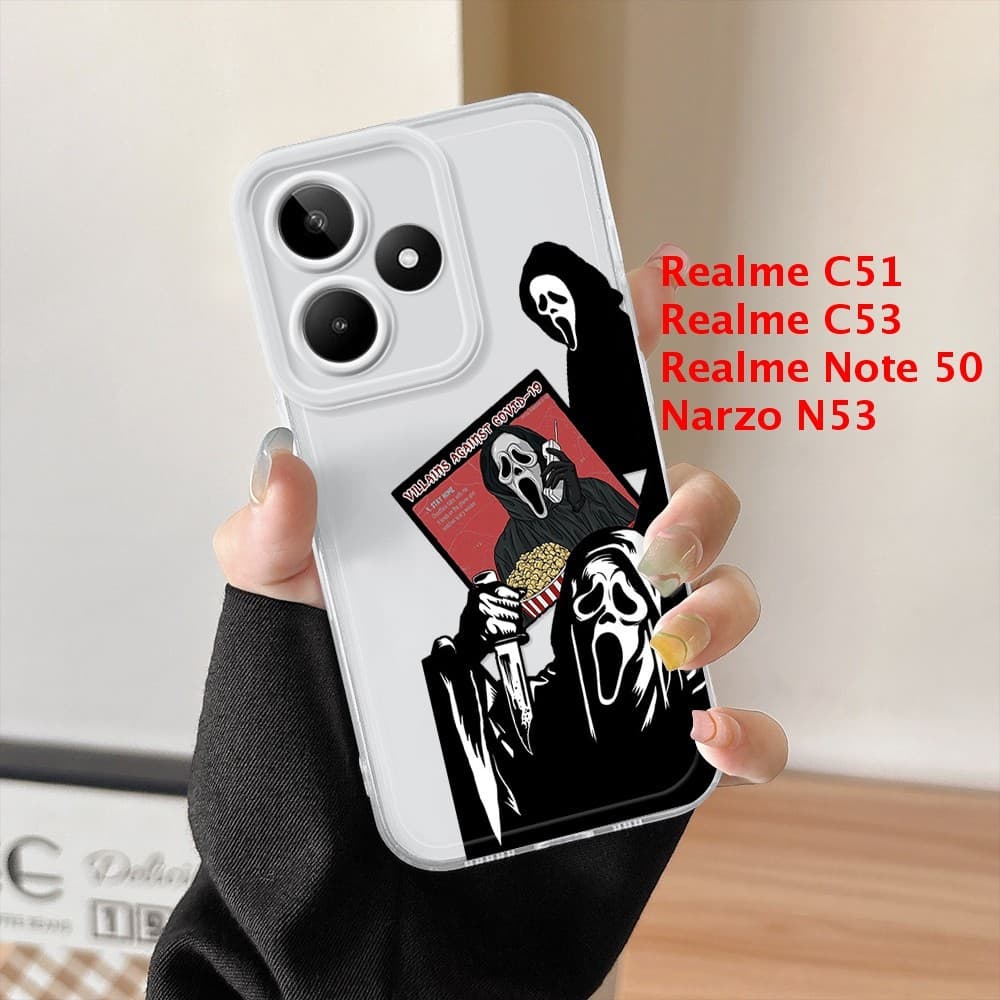 Capa Para Realme C53 C51 Note 50 Narzo N53 Capinha De Silicone Celular Macio Transparente Soft Case   0077 TSY