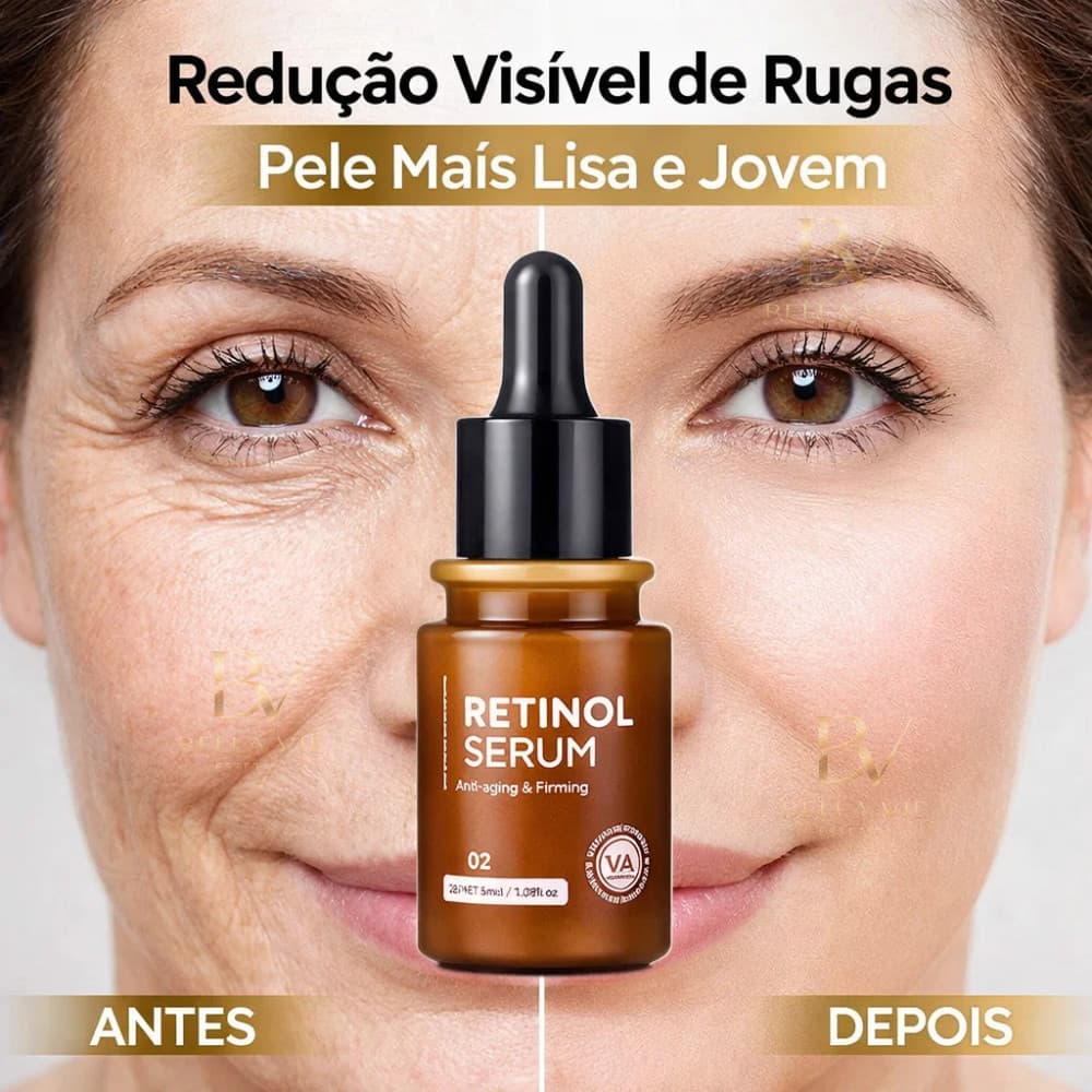 VIBRANTE GLAMOUR Retinol Face Serum 3% Complexo Anti Idade Rugas Firmador Pele Facial 30ML