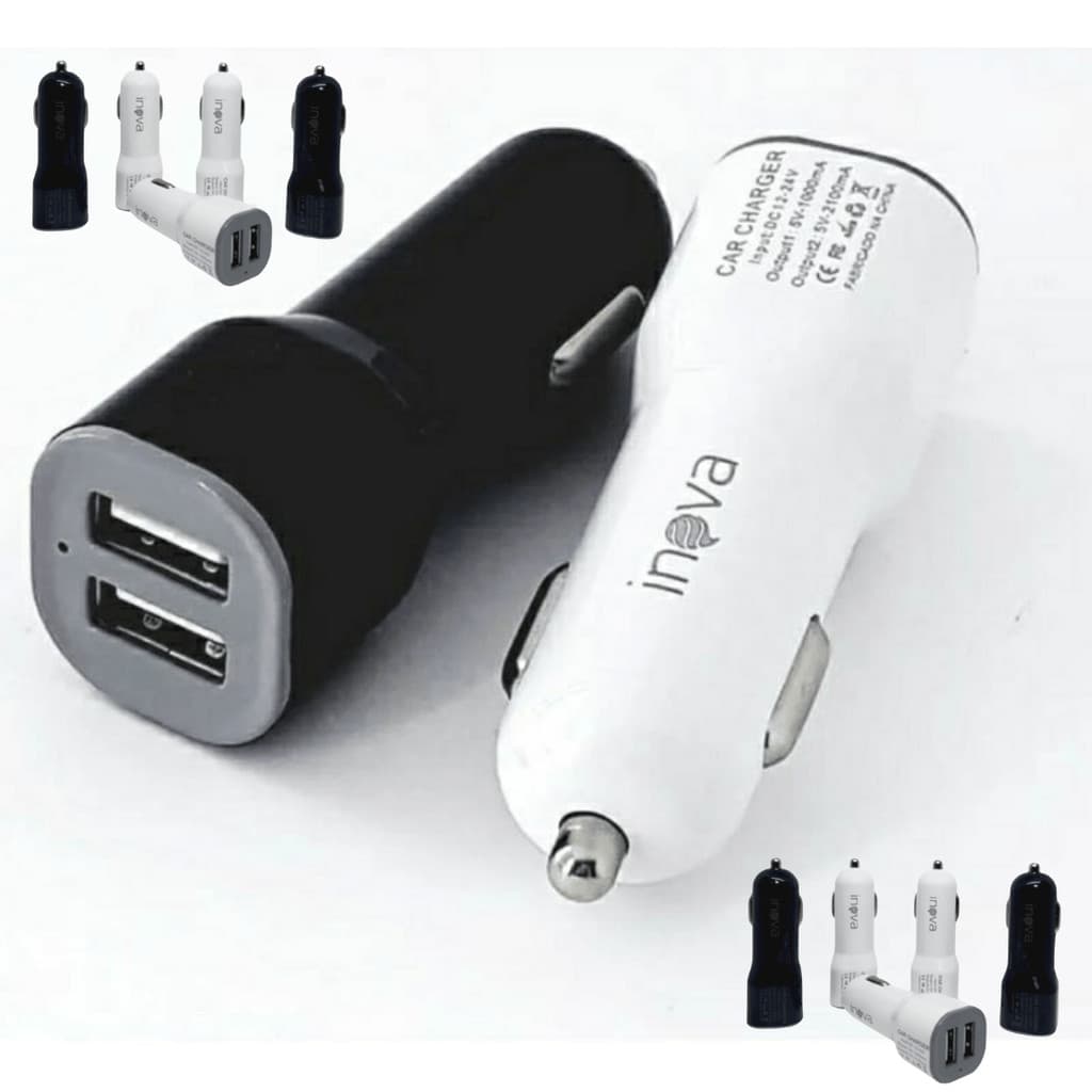 10 carregadores veicular rápido 3.1a 2 usb de carro