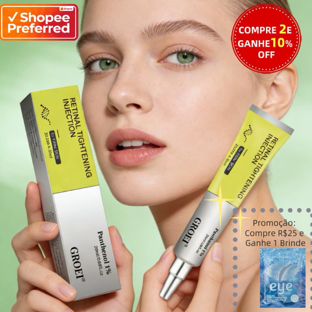 Creme Olhos Retinol Versão Nova 20ml| Anti-idade Precoce Reduz Linhas Reafirmante Nutritivo| Hidrataçã