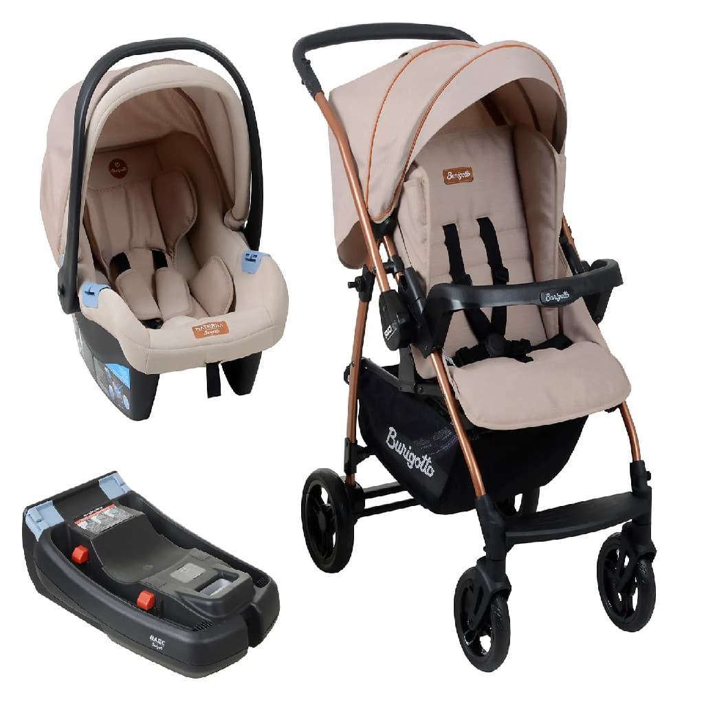 Travel System Rio 22 Mon Amour Rosa Carrinho+Bebê Conforto+Base Belted