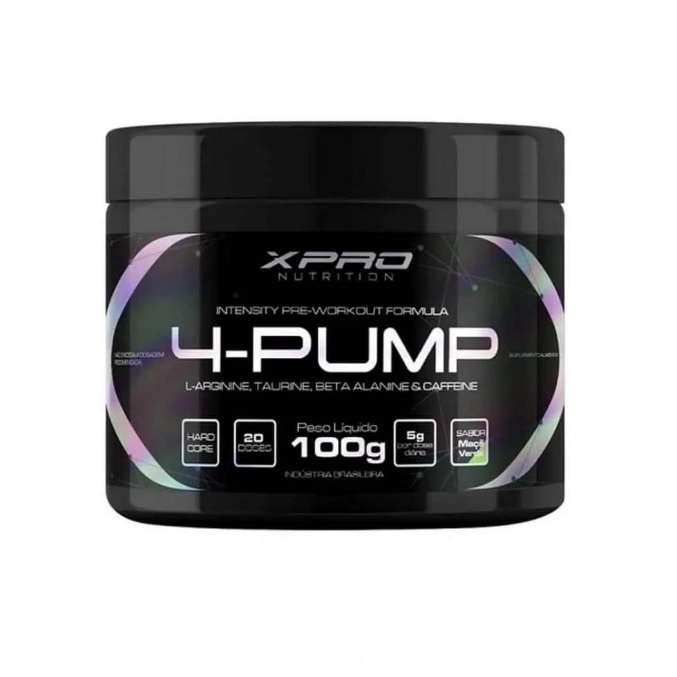4 Pump Pre Workout 100g Maca Verde Pre Treino X Pro Nutrition