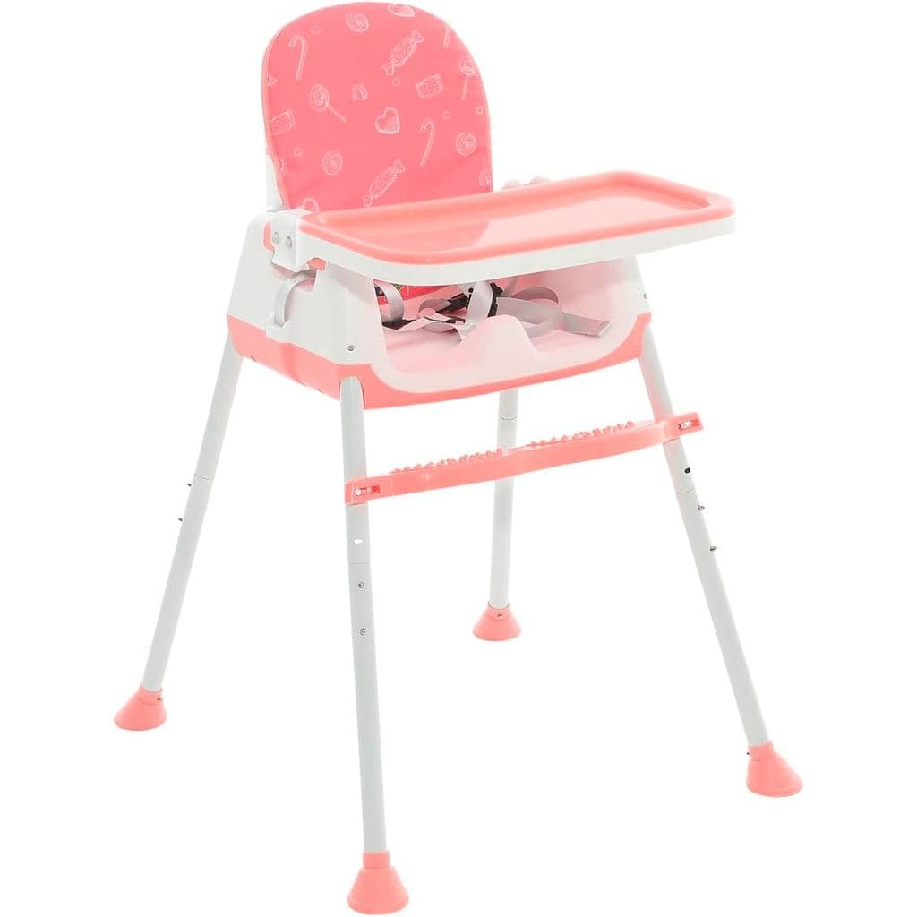Maxi Baby Cadeira de Alimentação Bebê Portátil Zest 3 em 1,Cinto de 3 pontos, Apoio para os Pés(Até 23kgs), Rosa