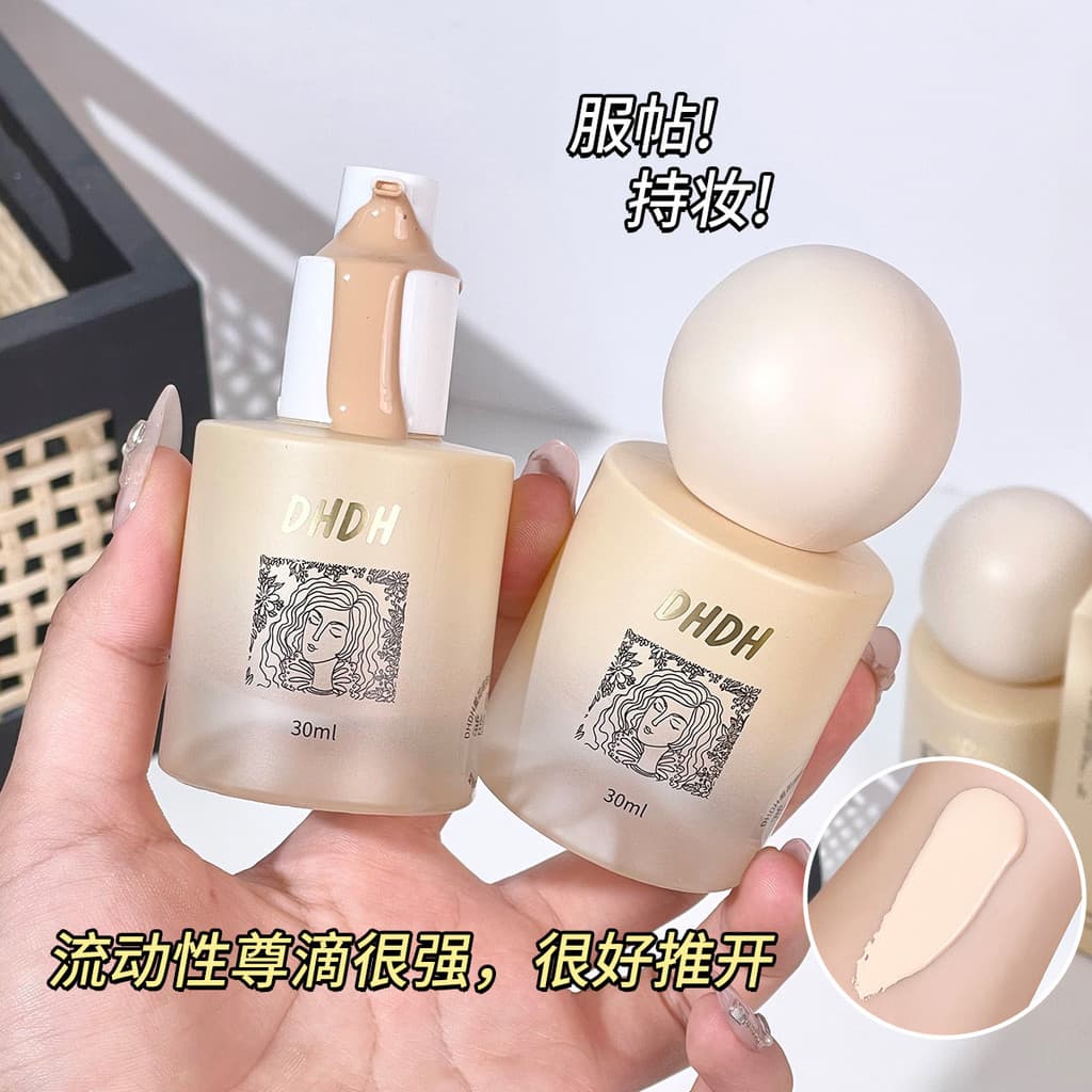 DHDH Tímido Flor Lua Fechada Segurando Maquiagem Base Líquida BB Creme Segurando Maquiagem Iluminando Transparente Hidra