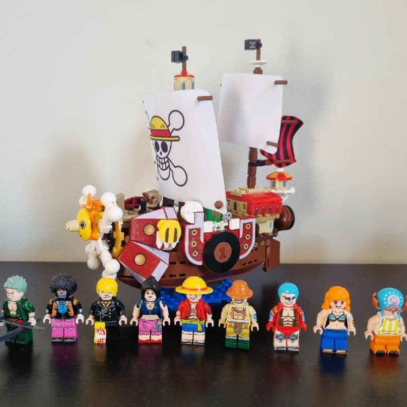 Brinquedo de blocos de montar compatível com Lego da série One Piece, 432 peças, presente de aniversário