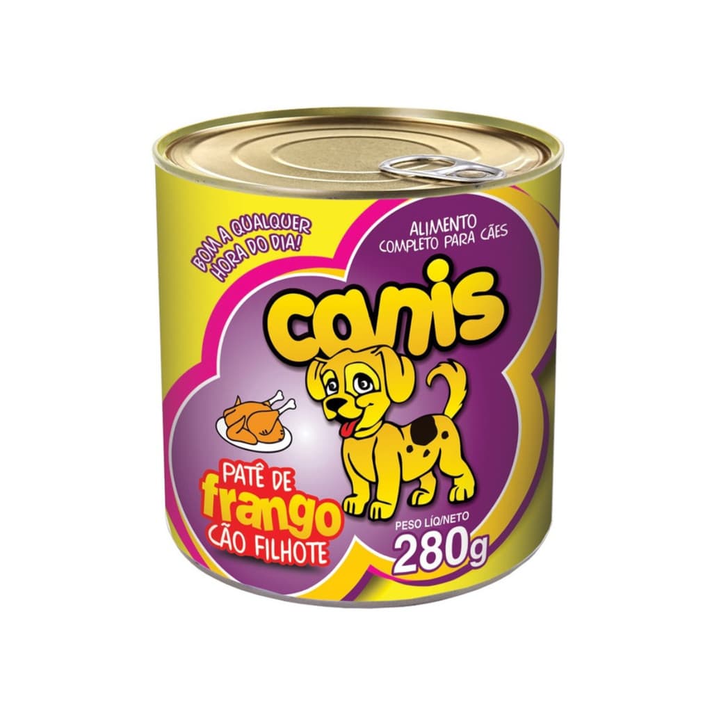 Ração Úmida Lata Patê Para Cachorro Filhote Sabor Frango 280g