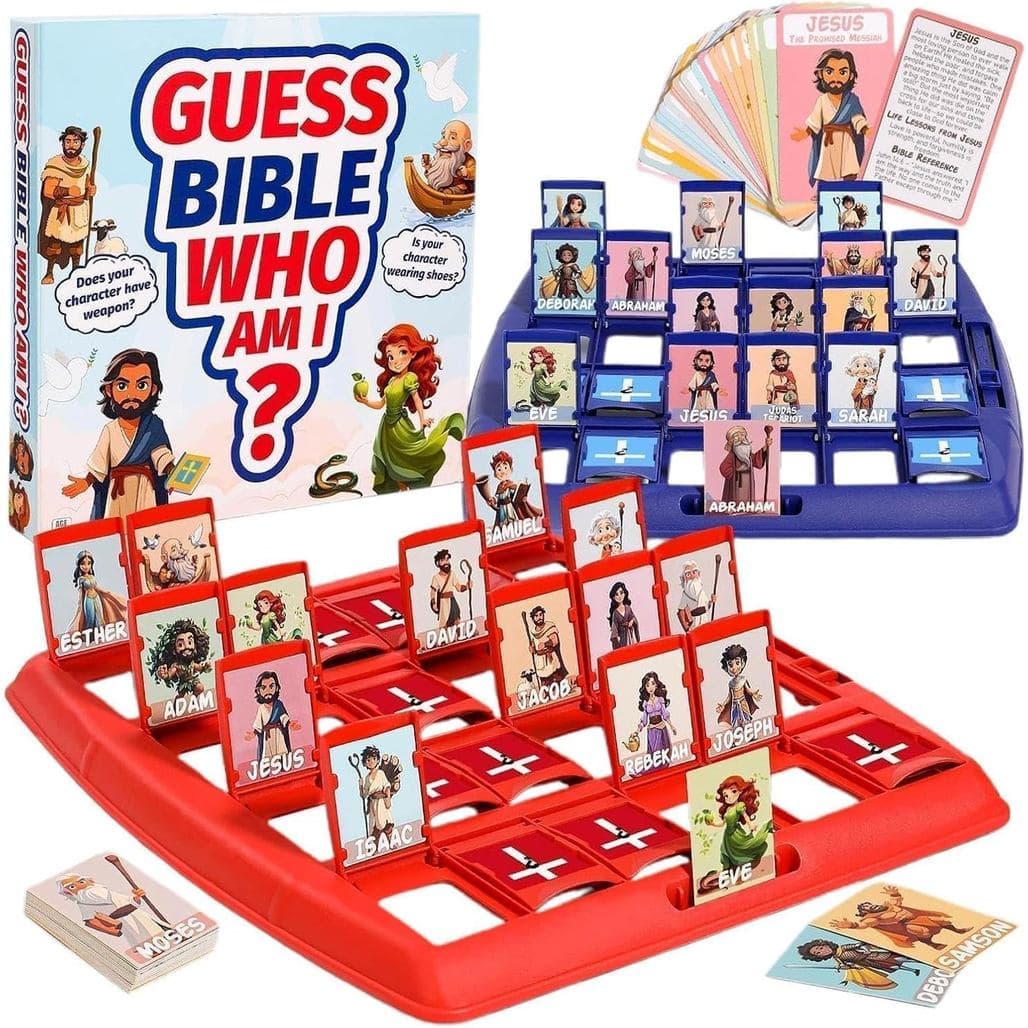 Jogo Da Bíblia Adivinhe Quem , Sou I Jogos De Tabuleiro Para Família , 24 Personagens Santos Com Cartas De Escrituras E 