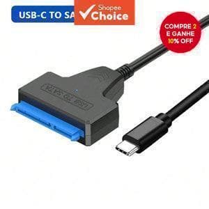 Cabo Adaptador Tipo C Para SATA 3.0 De Até 6 Gbps Disco Rígido Externo HDD SSD De 2,5 Polegadas 3 22PIN