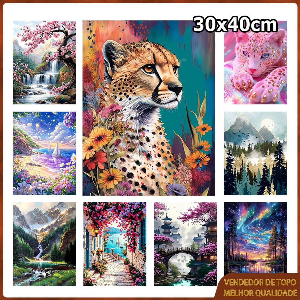 30x40cm Pintura com diamantes 5D pintura com pontos de diamantes quadrados pintura com arte em diamantes