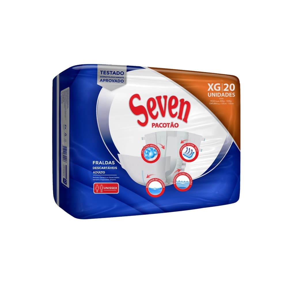Seven Fralda Geriátrica Master Pacotão XG c/ 20un