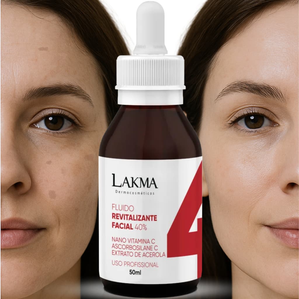 NANO VITAMINA C FLUIDO PASSO 4 REVITALIZANTE 50ML LAKMA TIPO DE PELE PELE ENVELHECIDA