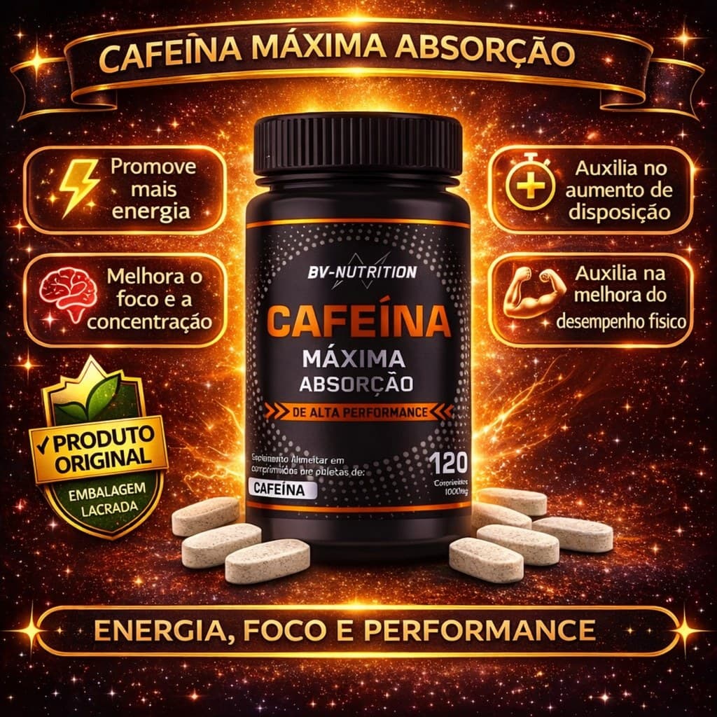 Cafeína Pré Treino comprimidos de 1000mg