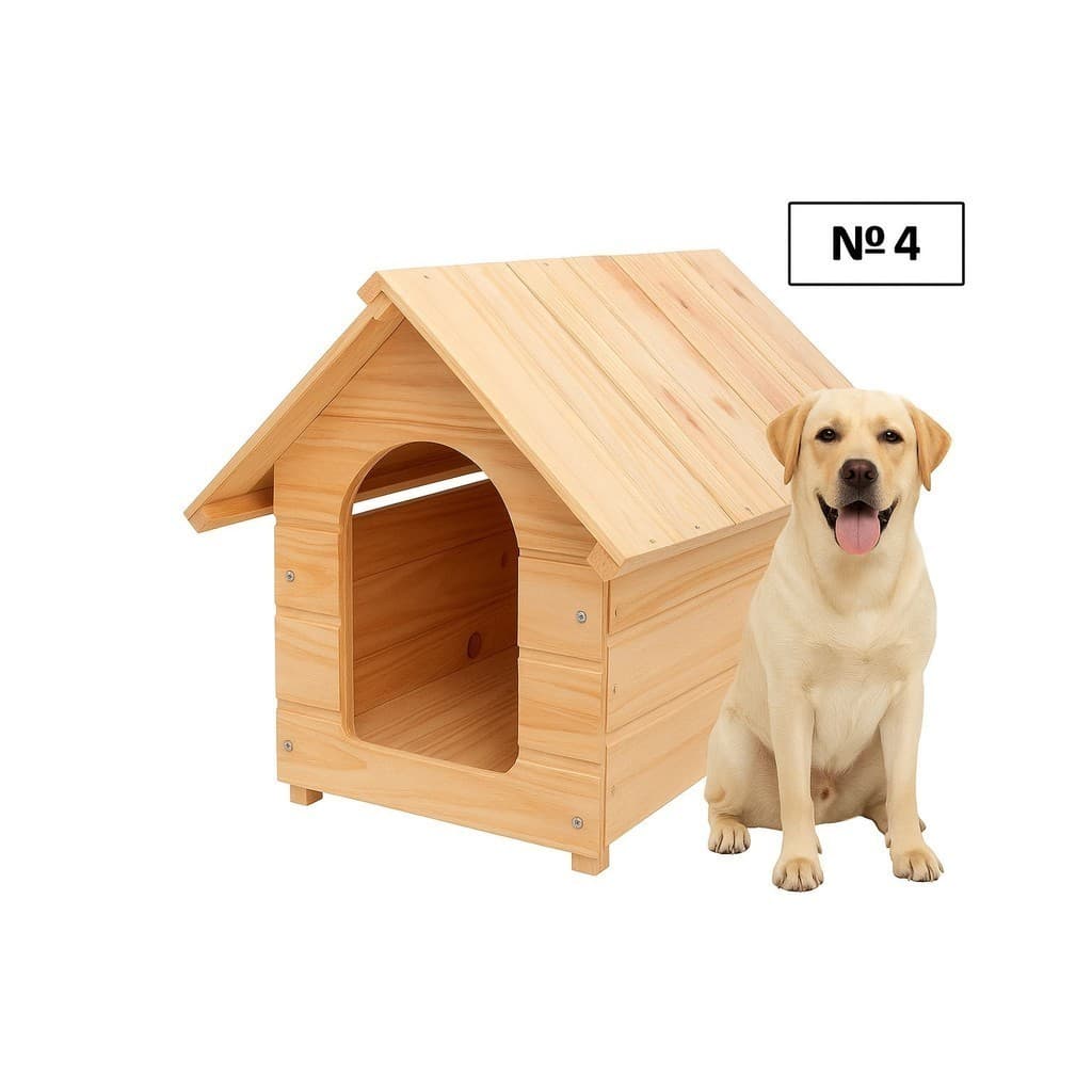 Casinha de Madeira N4 Para Cachorros Cães Porte Medio Feito de Madeira Pinus Casinha  Pet Numero 4