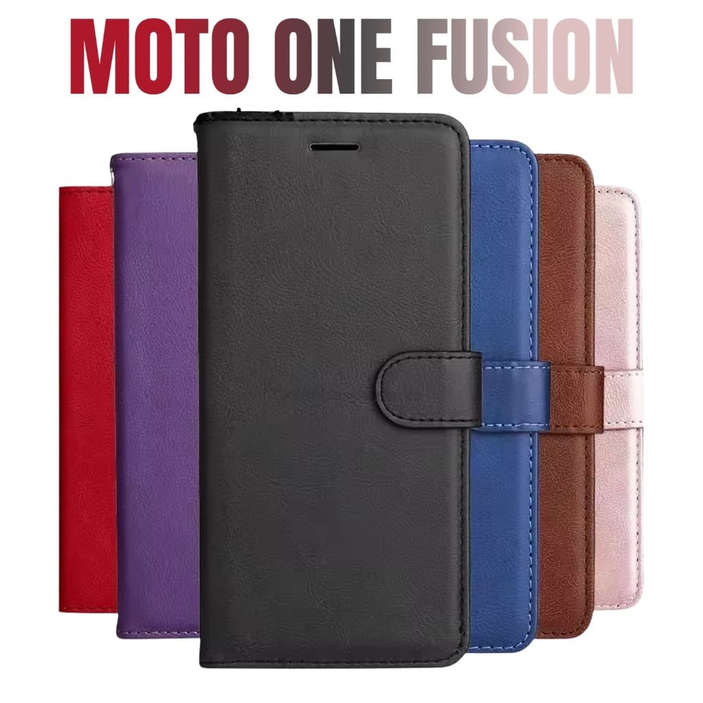 Capa Capinha de celular compatível com Moto One Fusion Normal Carteira
