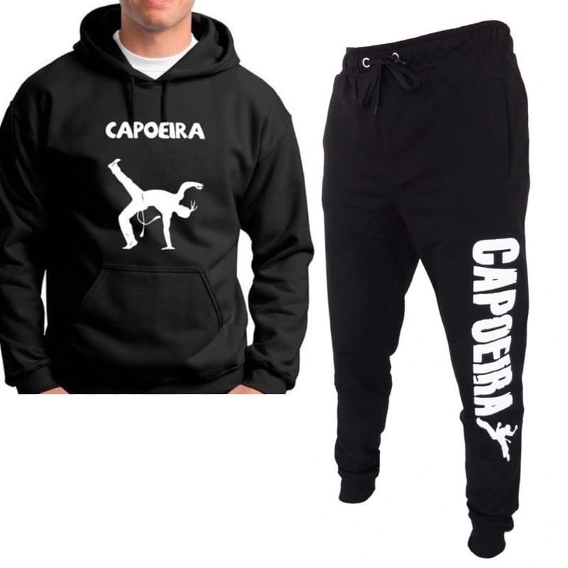 Conjunto DE FRIO Moletom Calça e Blusa Flanelados Capoeira Personalizado Variedades SHOP Flash Modas
