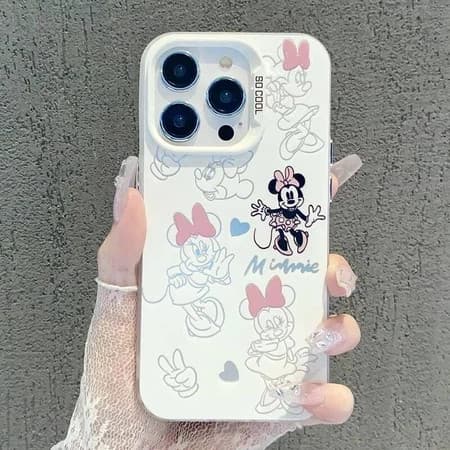 Mickey Minnie Capa Capinha Samsung A15 A16 A34 A54 A23 A05 A55 A35 S24 S25 Silicone Anti-impacto