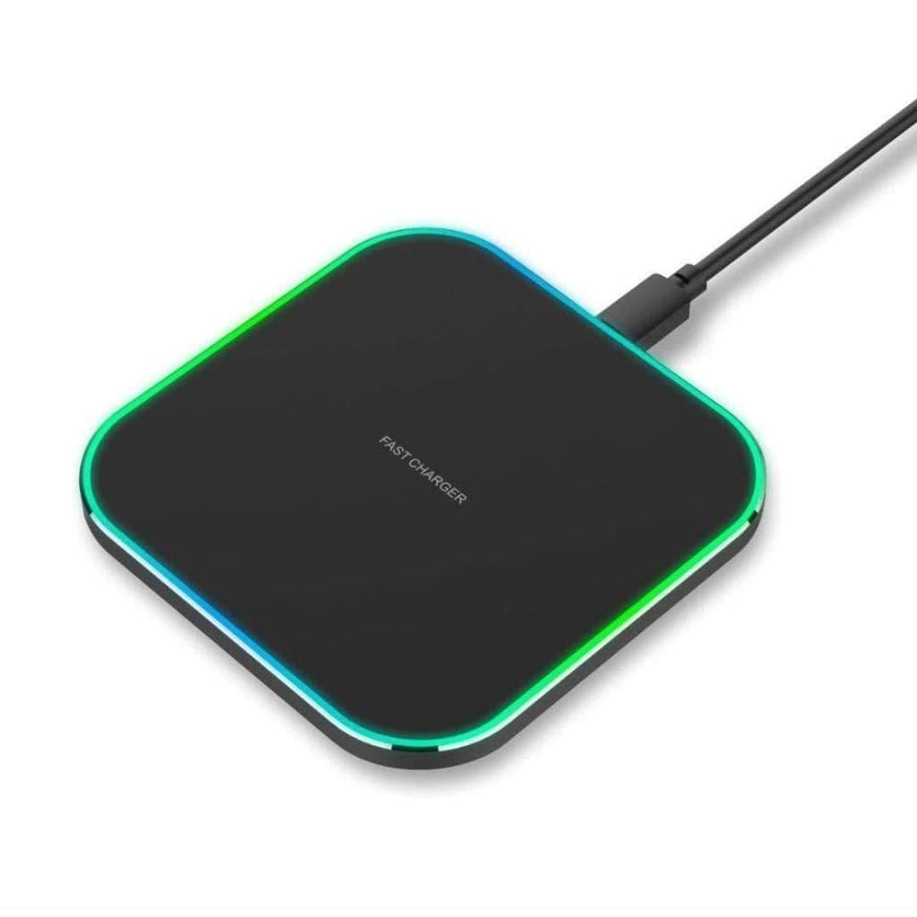 Carregador sem fio 15W com Base de liga de alumínio de carregamento rápido ultrafino leve Carregador sem fio quadrado Ca