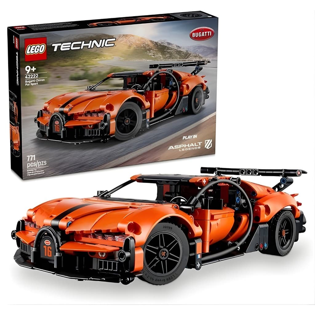 Blocos de Montar Hipercarro Bugatti Chiron Pur Sport 771 peças 42222 - Lego