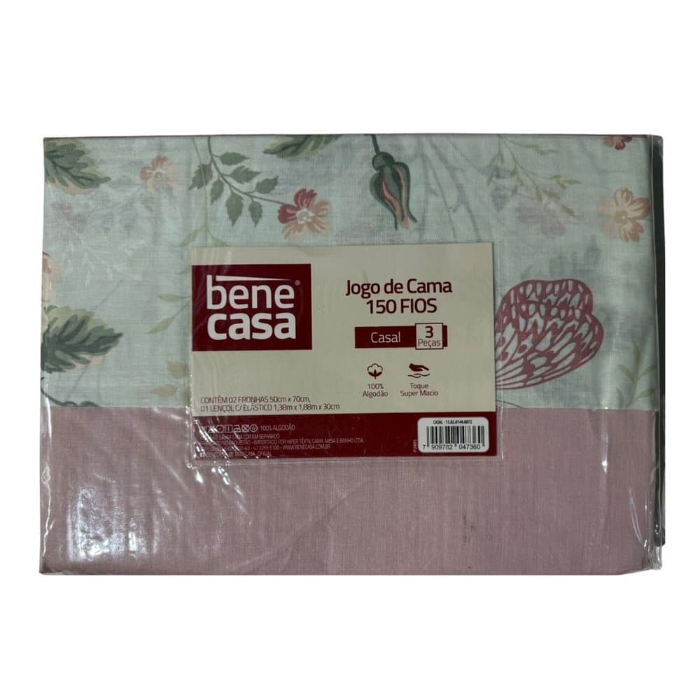 Jogo de Cama Lençol Casal 150 fios - Bene Casa  Casal-01