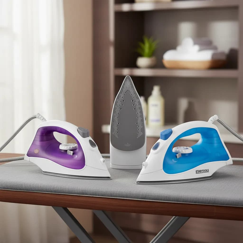 Ferro de Passar a Vapor 127V 1500W Base Cerâmica Antiaderente Spray Roupas Profissional Leve Potente Uso Diário