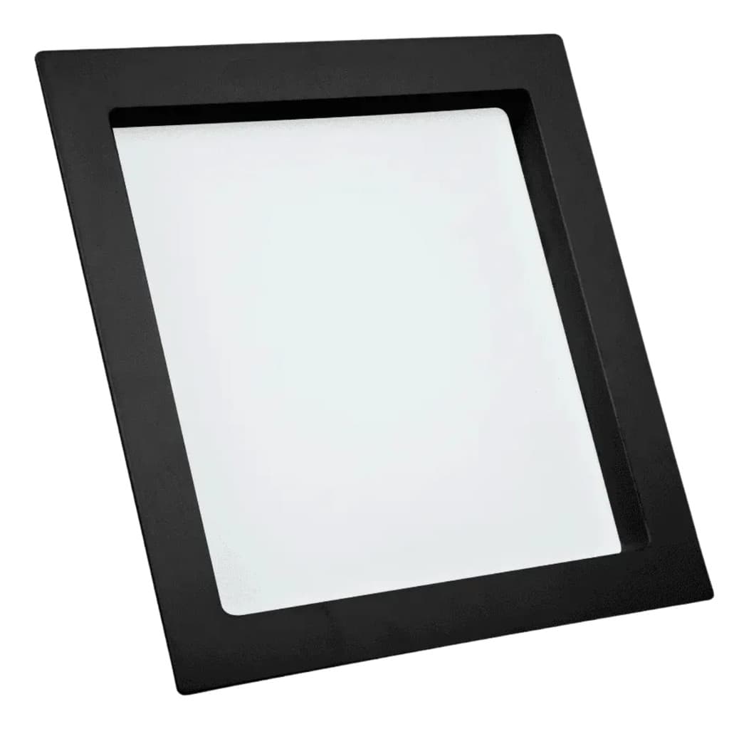 Good Led Kit 6 Painel Luminaria Led Quadrada Embutir 18w 6500w 1350lu 127/220v Preto