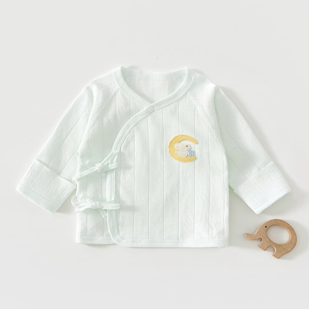 Bebê recém-nascido meia volta roupas primavera outono roupas classe um algodão puro desossado monge roupas Anti-fralda t