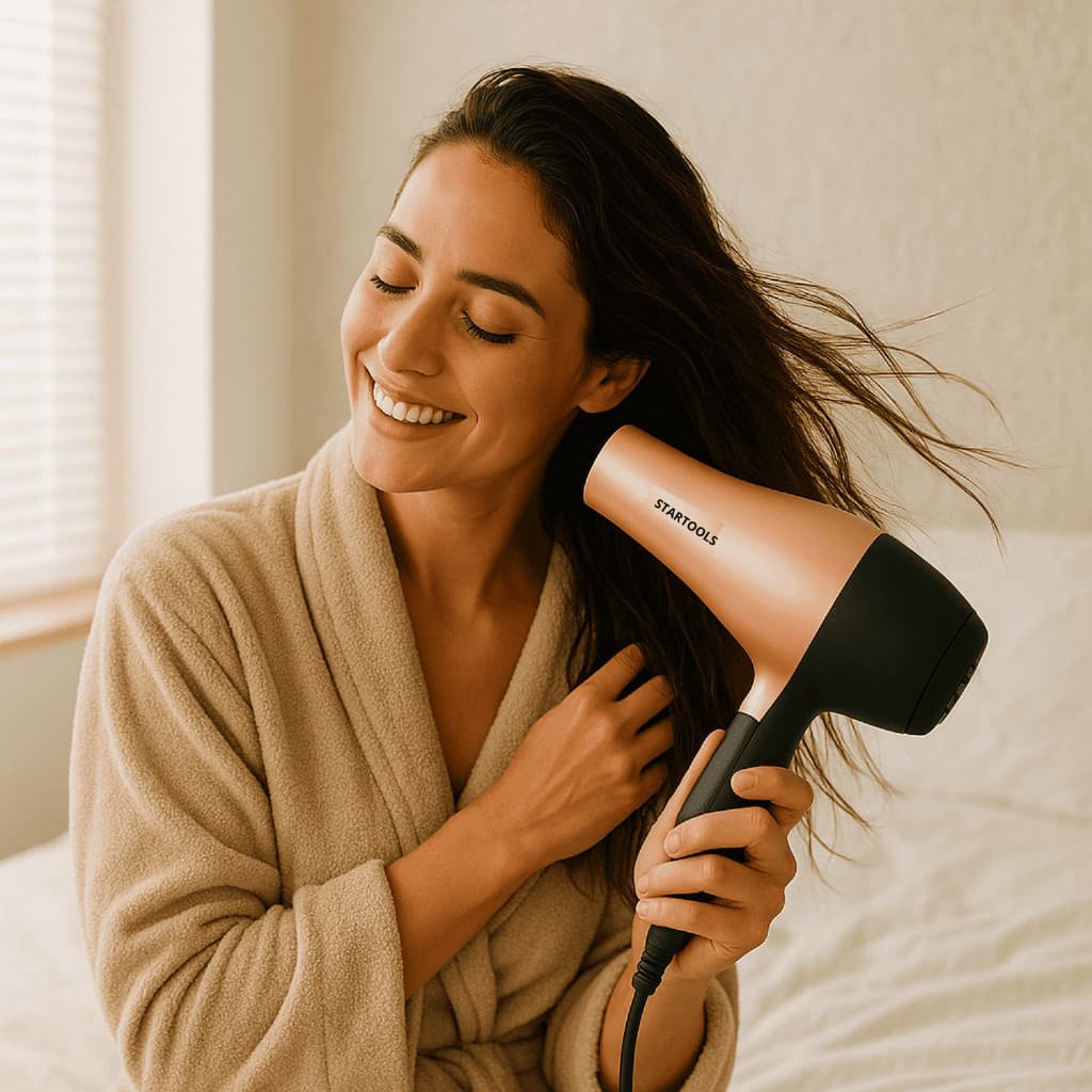 Secador Cabelo Escova Modelar Ondular Quente Frio Potente Jato Profissional
