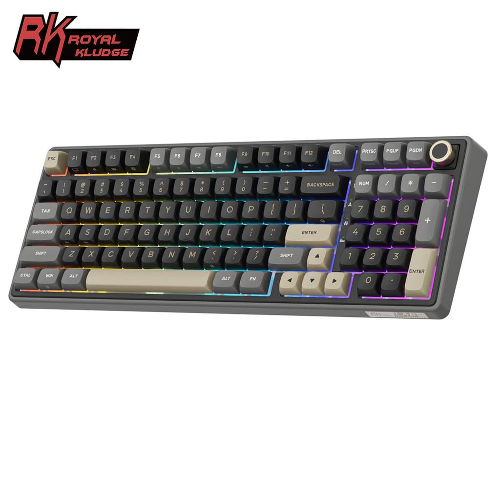 Royal Kludge RK R98Pro Phantom 98 Teclas RGB Com Fio E Teclado Mecânico Botão